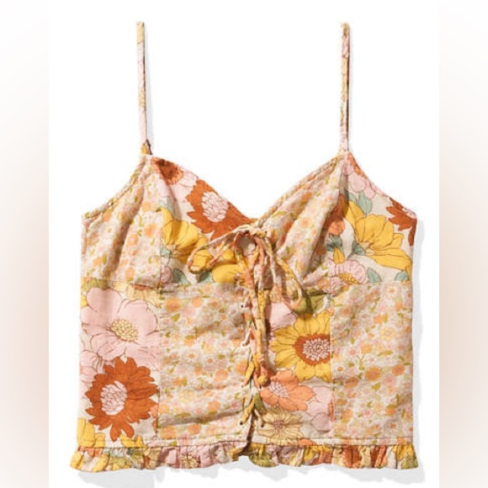 AEO floral patchwork top .